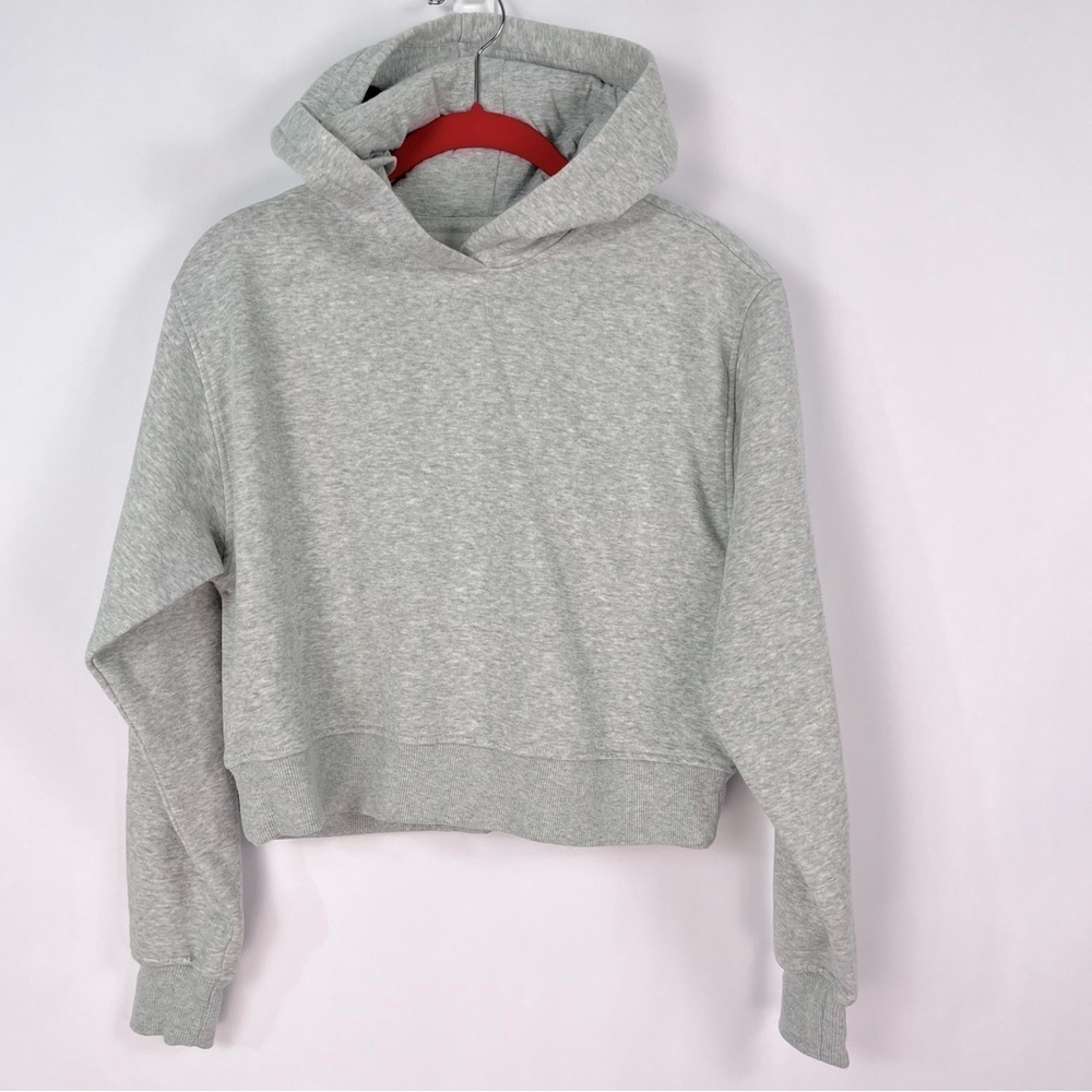 2/$30 Nordstrom Abound Heather Gray Crop Sweatshirt Hoodie sz XS